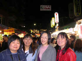 Checking out the night market in Taipei